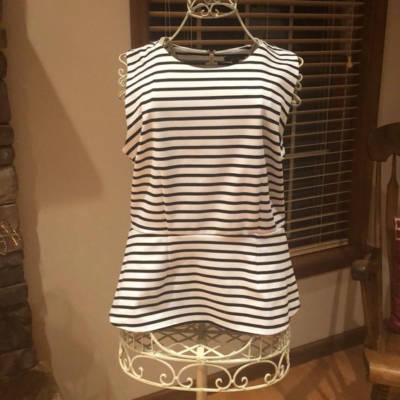 NWOT Apt 9 Striped Peplum Tank Top - Picture 1 of 8
